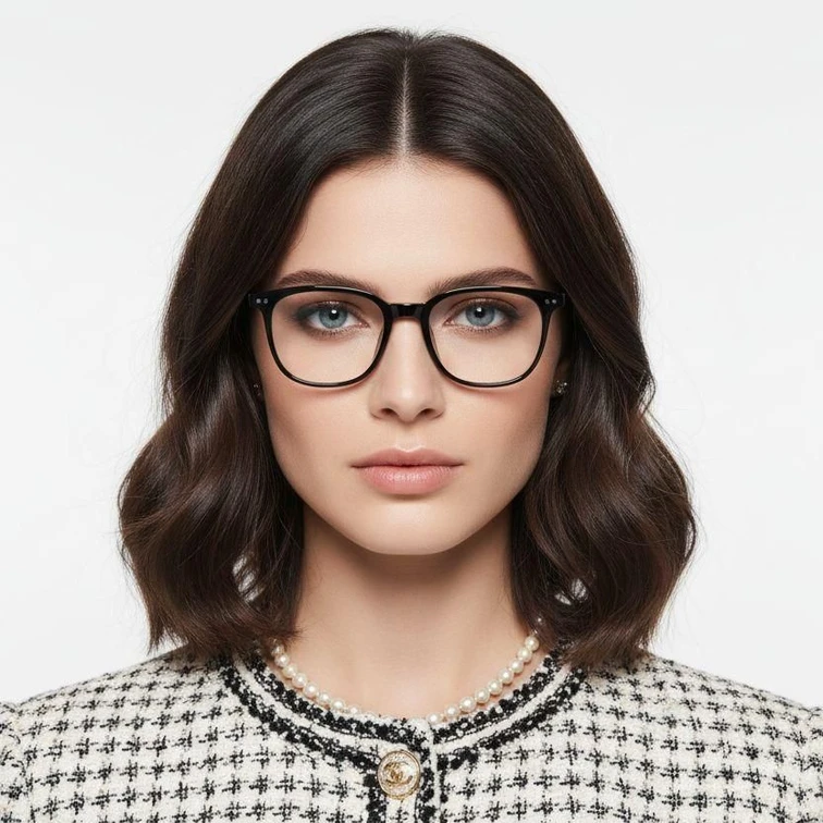 Gafas rectangulares negras TR90 #BS1924-0158