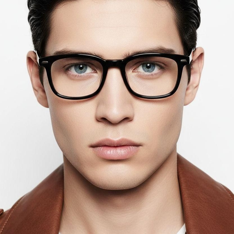 Rectangular Black TR90 Glasses #BS1924-0164