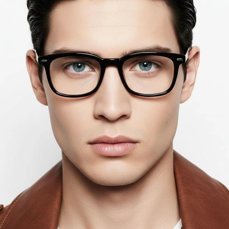 Gafas rectangulares negras TR90 #BS1924-0164
