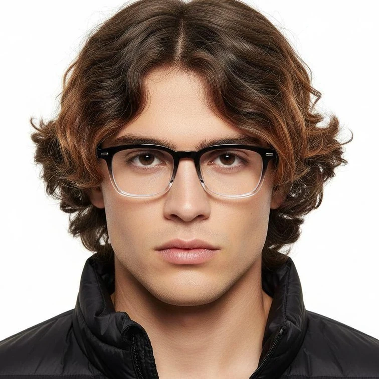Gafas rectangulares negras TR90 #BS1924-0169