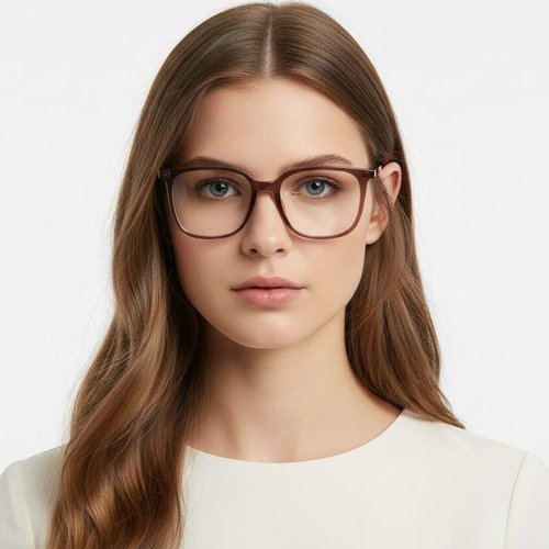 Lunettes rectangulaires marron TR90 #BS1924-0174
