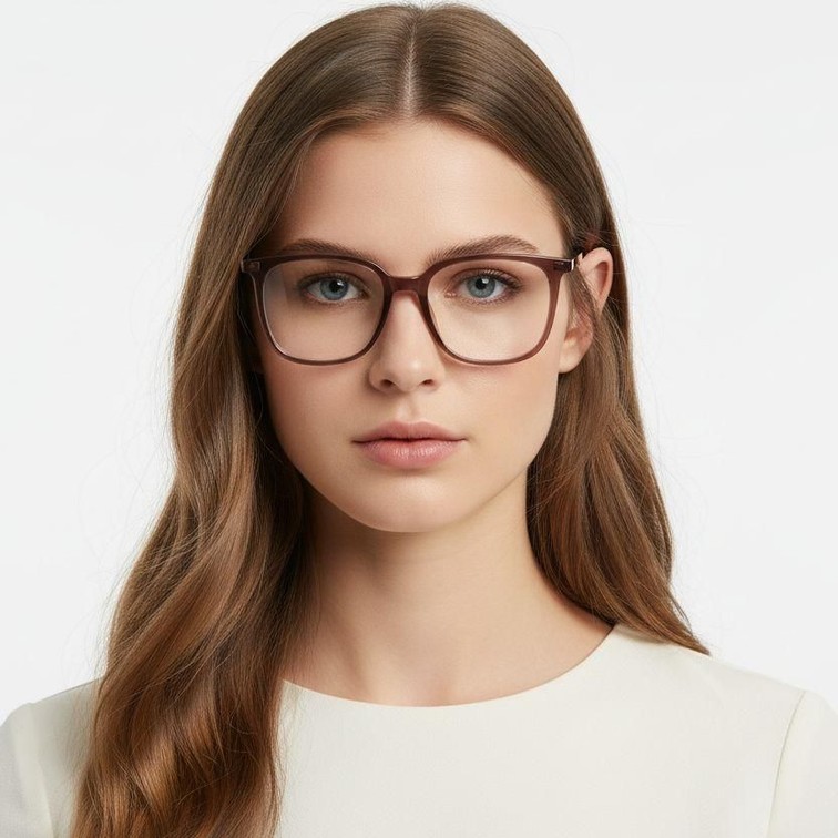 Gafas rectangulares TR90 marrones #BS1924-0174