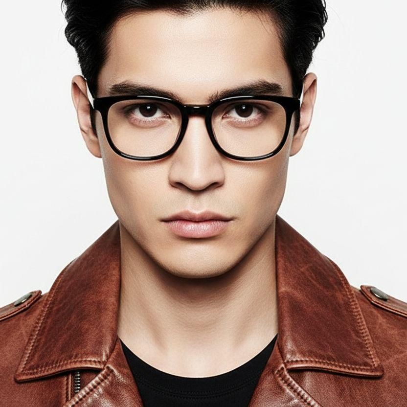 Rectangular Black TR90 Glasses #BS1924-0176