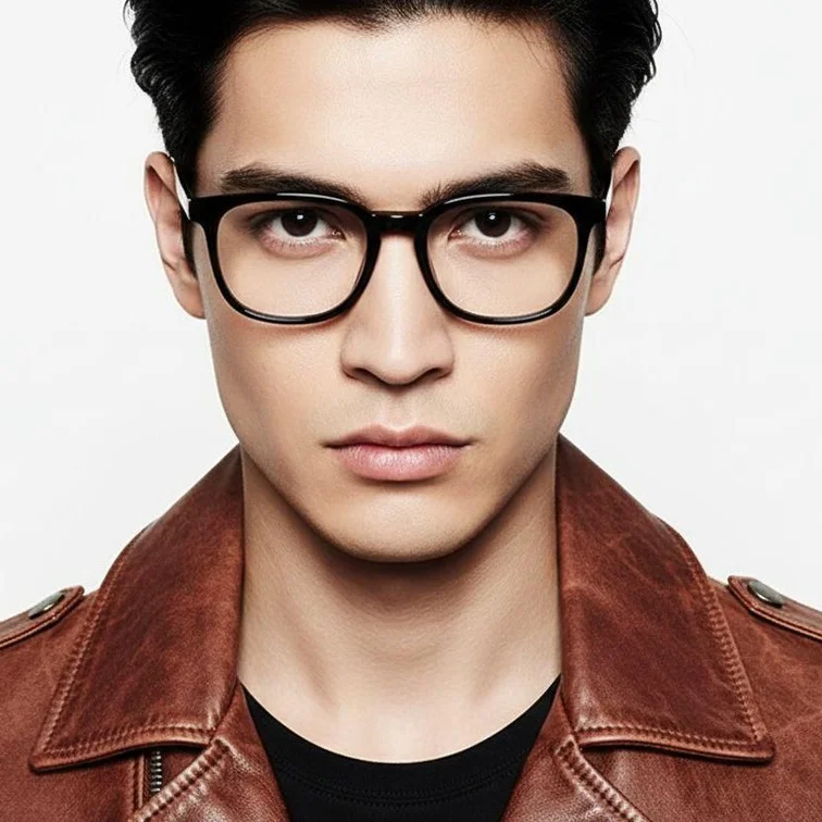 Rectangular Black TR90 Glasses #BS1924-0176
