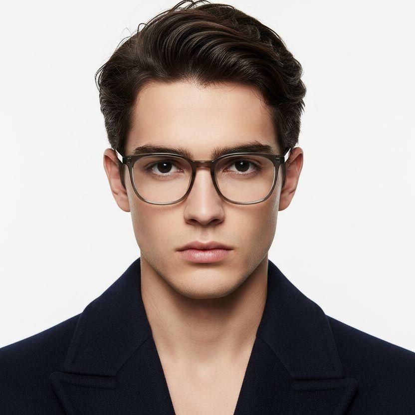 Lunettes rectangulaires vertes TR90 #BS1924-0177