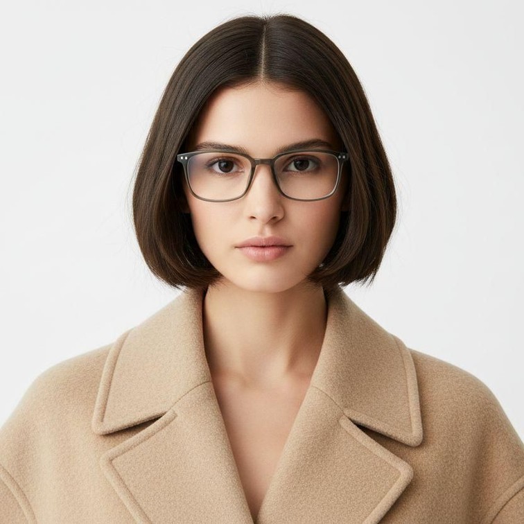 Rechteckige grüne TR90-Brille #BS1924-0183