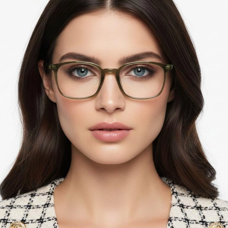 Rectangular Green TR90 Glasses #BS1924-0189