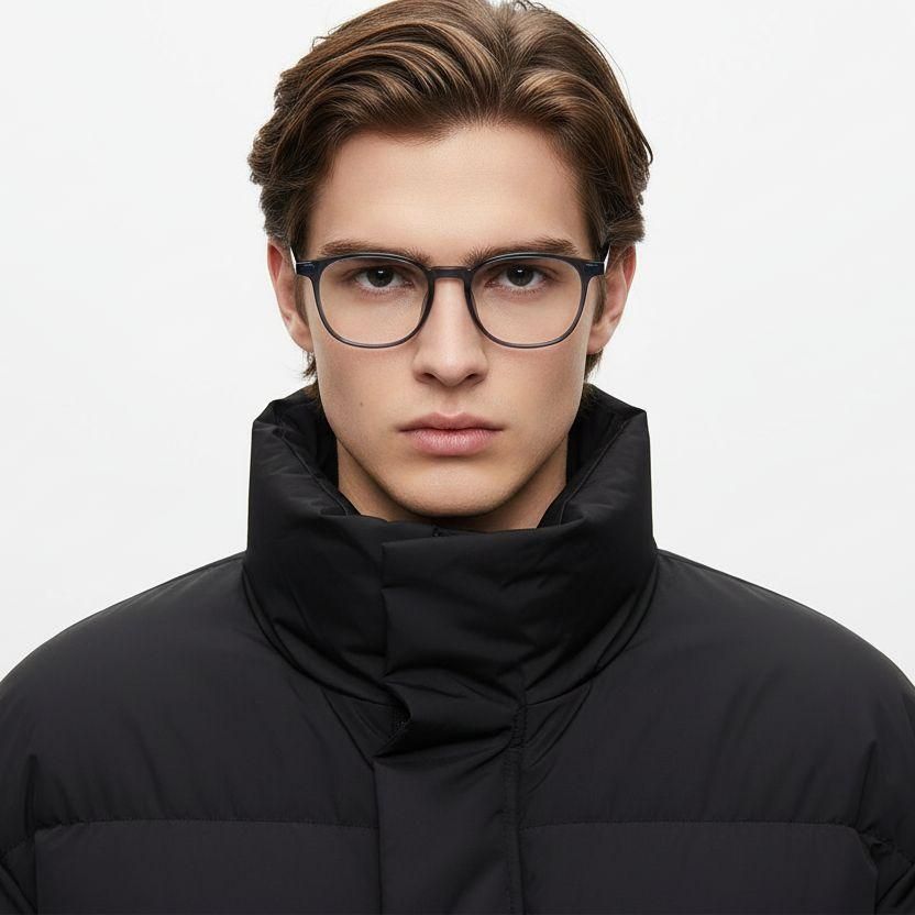 Rectangular Blue TR90 Glasses #BS1924-0199