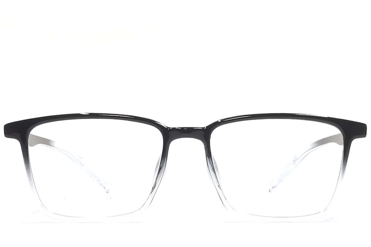 Rechteckige schwarze TR90-Brille #BS1924-0205