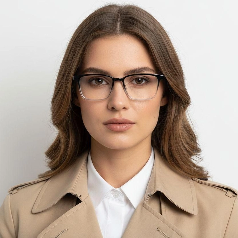 Rectangular Black TR90 Glasses #BS1924-0205