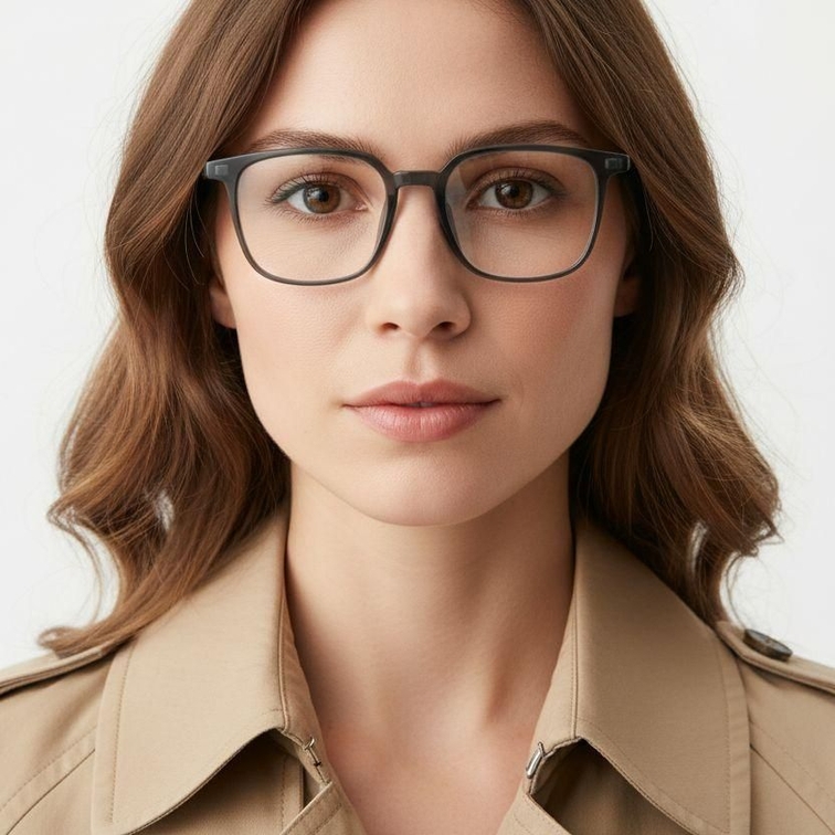 Rectangular Blue TR90 Glasses #BS1924-0209