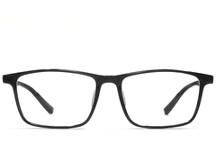 Rechteckige schwarze TR90-Brille #BS1924-0212
