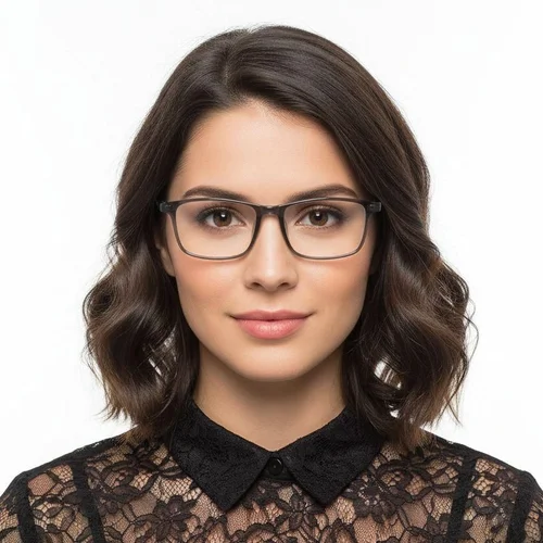 Lunettes rectangulaires bleues TR90 #BS1924-0214