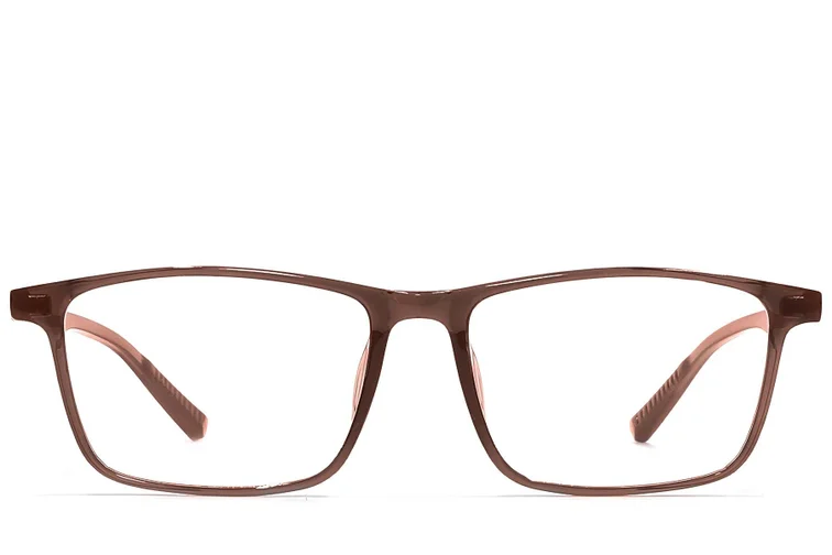 Lunettes rectangulaires marron TR90 #BS1924-0215