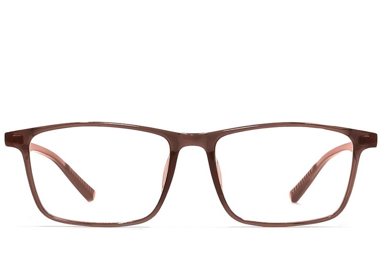 Rechteckige braune TR90-Brille #BS1924-0215