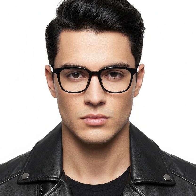 Lunettes rectangulaires noires TR90 #BS1924-0217