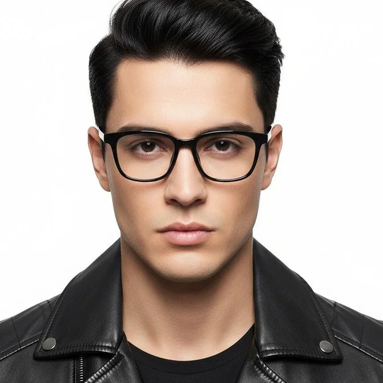 Rectangular Black TR90 Glasses #BS1924-0217