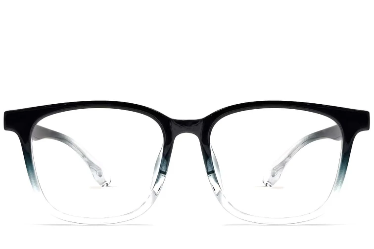 Rechteckige schwarze TR90-Brille #BS1924-0222