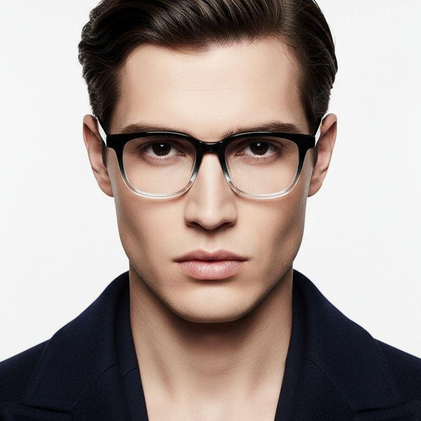 Rectangular Black TR90 Glasses #BS1924-0222