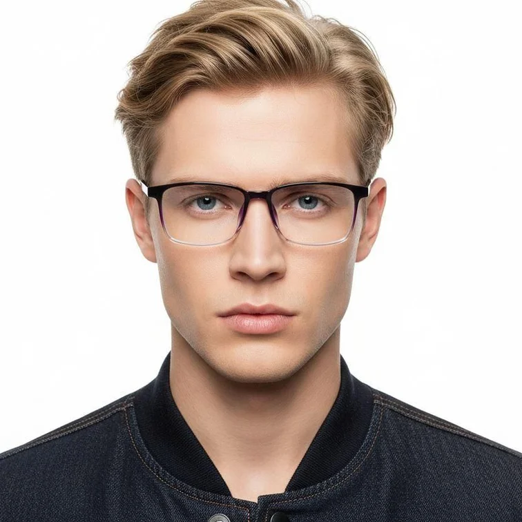 Rectangular Purple TR90 Glasses #BS1924-0231