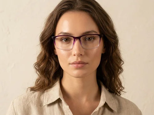 Lunettes rectangulaires violettes TR90 #BS1924-0236