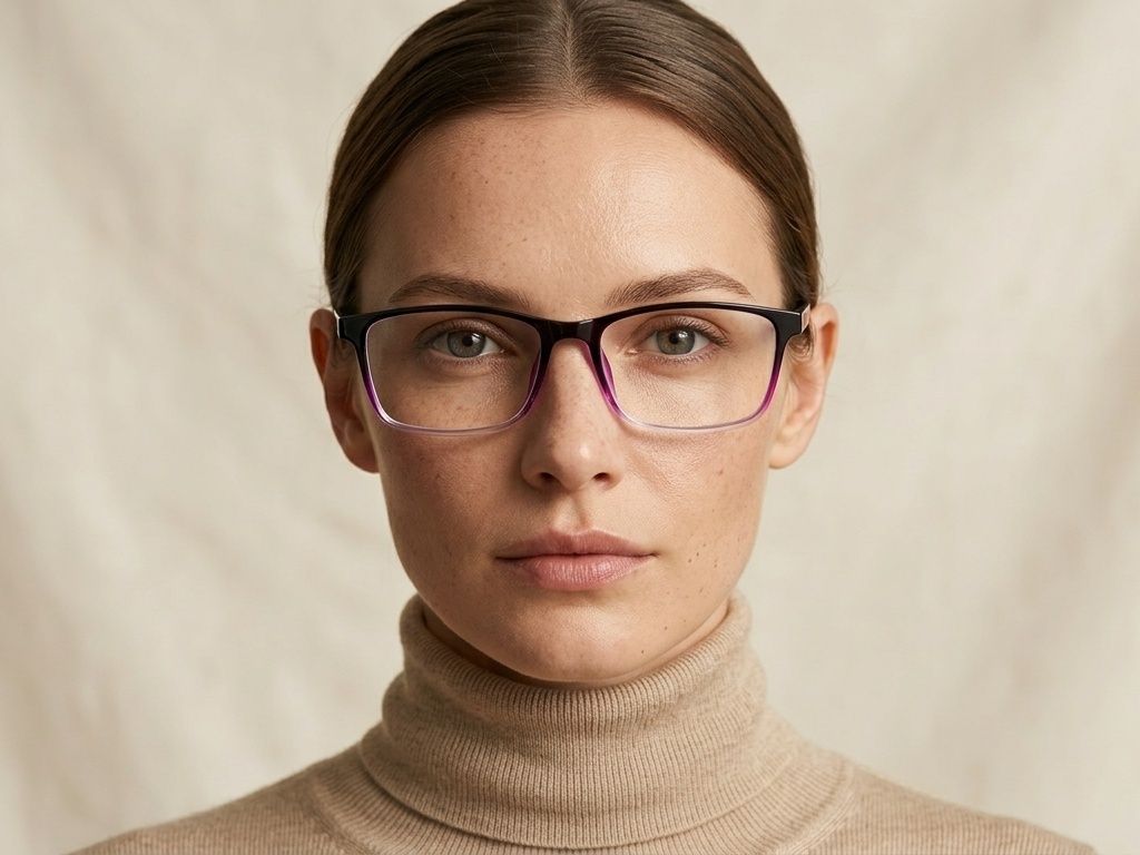 Rectangular Purple TR90 Glasses #BS1924-0249