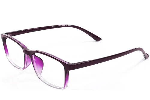 Rectangular Purple TR90 Glasses #BS1924-0249