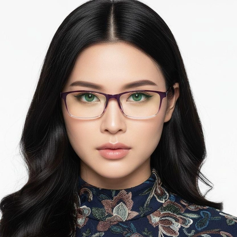 Gafas rectangulares TR90 moradas #BS1924-0249