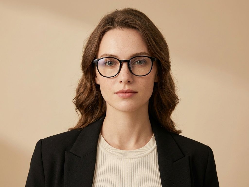 Rectangular Black TR90 Glasses #BS1924-0250