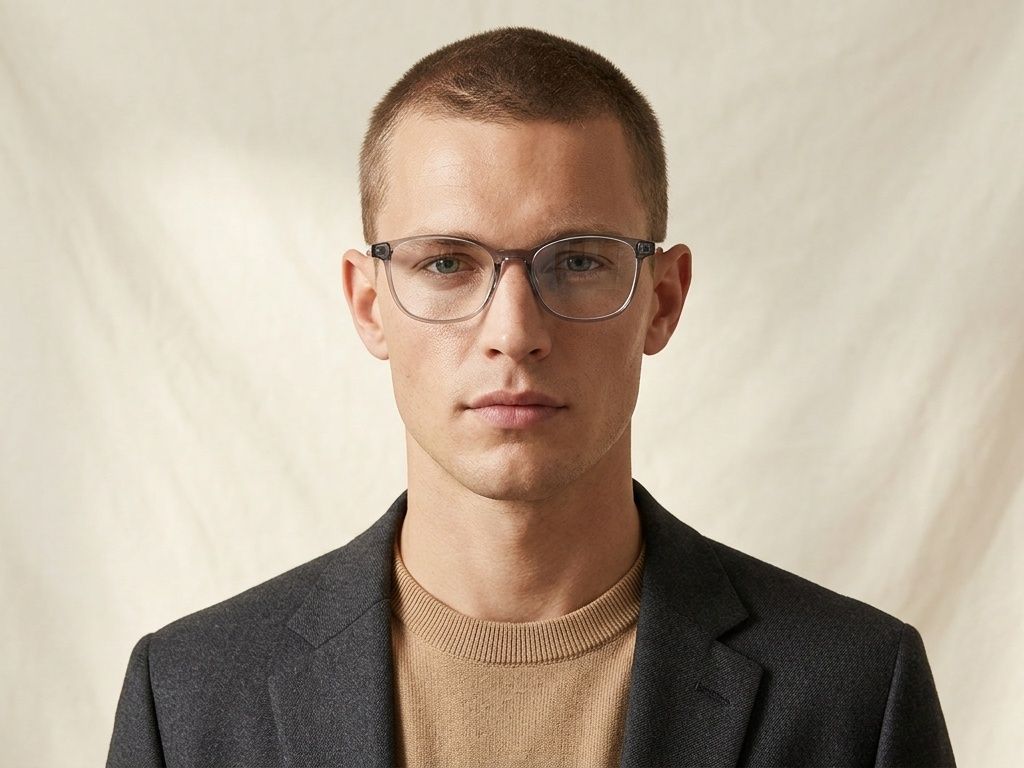 Rectangular Gray TR90 Glasses #BS1924-0251