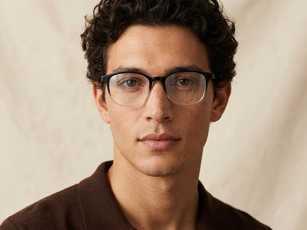 Rectangular Black TR90 Glasses #BS1924-0252