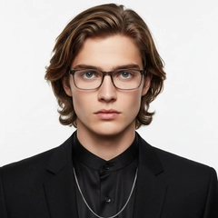 Rectangular Gray TR90 Glasses #BS1924-0256