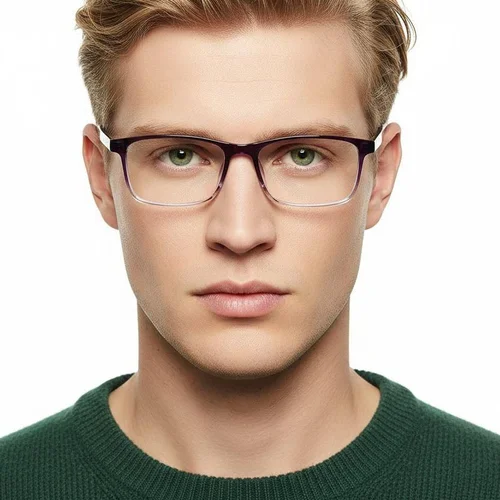 Lunettes rectangulaires violettes TR90 #BS1924-0258