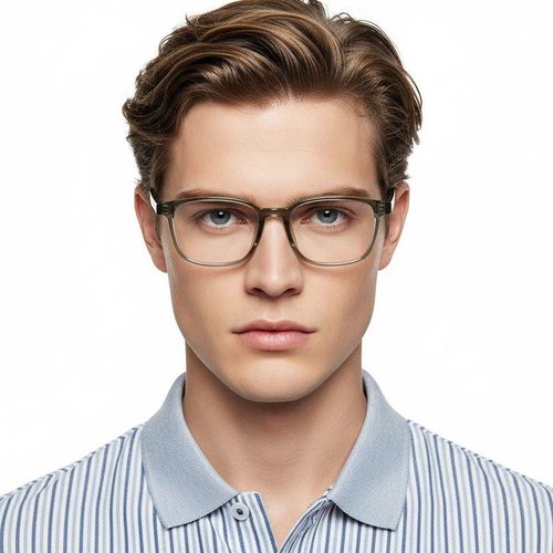 Lunettes rectangulaires vertes TR90 #BS1924-0261