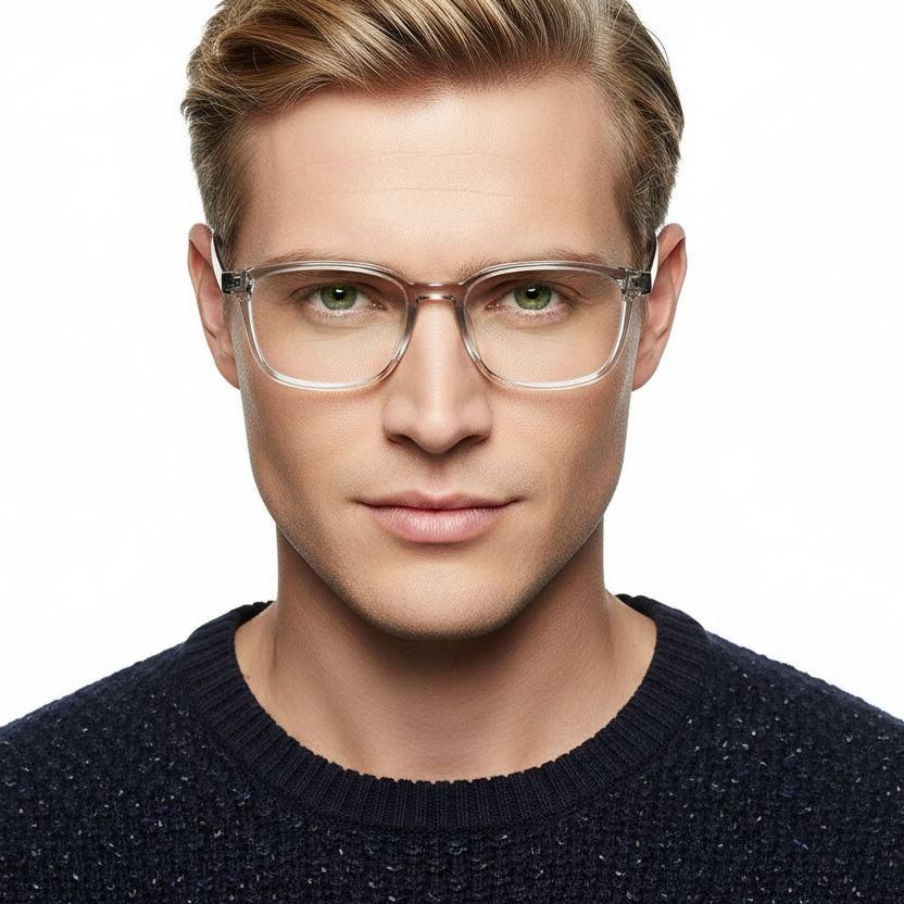 Rechteckige braune TR90-Brille #BS1924-0263