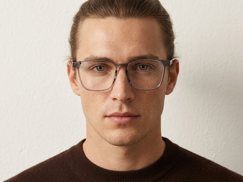 Rectangular Gray TR90 Glasses #BS1924-0274