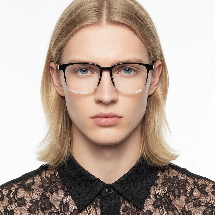 Occhiali rettangolari neri in TR90 #BS1924-0277