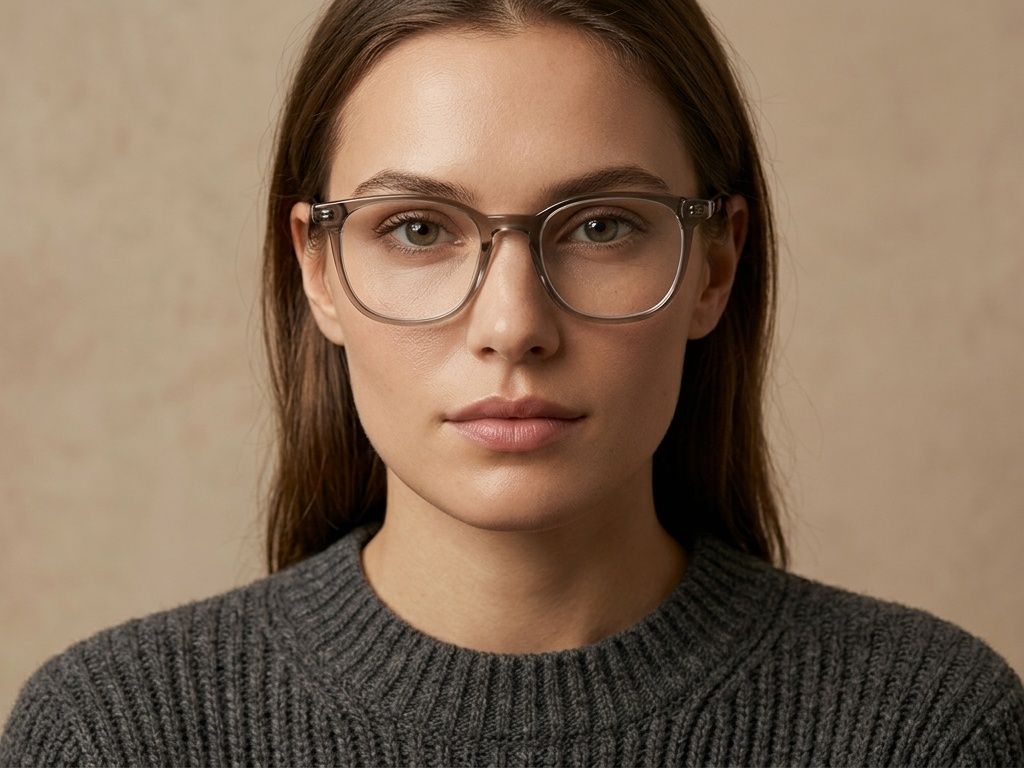 Rectangular Brown TR90 Glasses #BS1924-0278