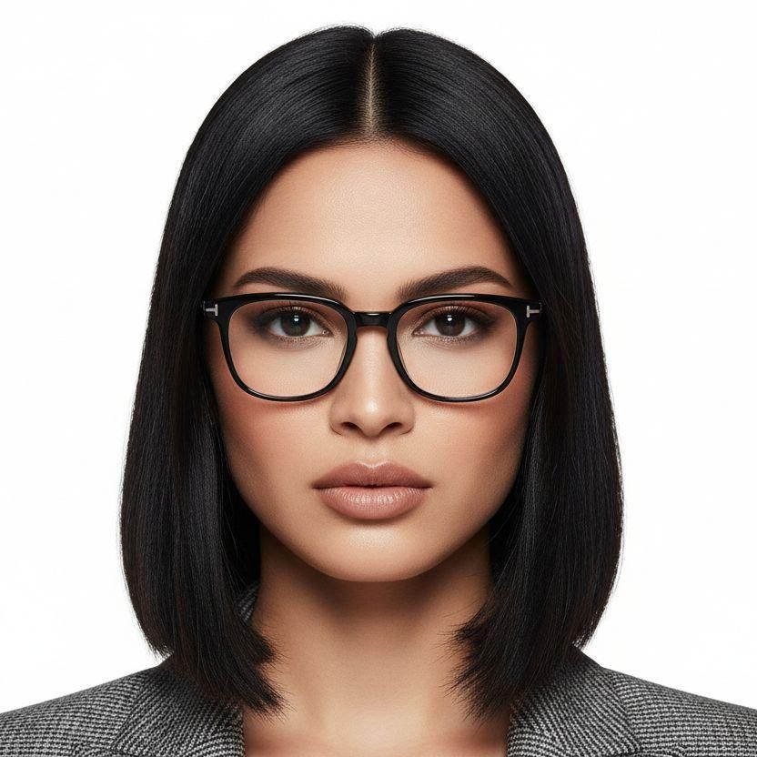 Rectangular Black TR90 Glasses #BS1924-0279