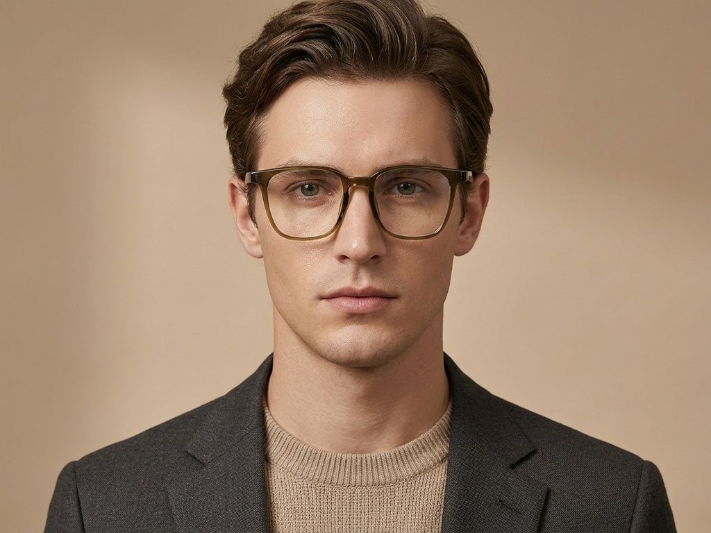 Rectangular Green TR90 Glasses #BS1924-0280