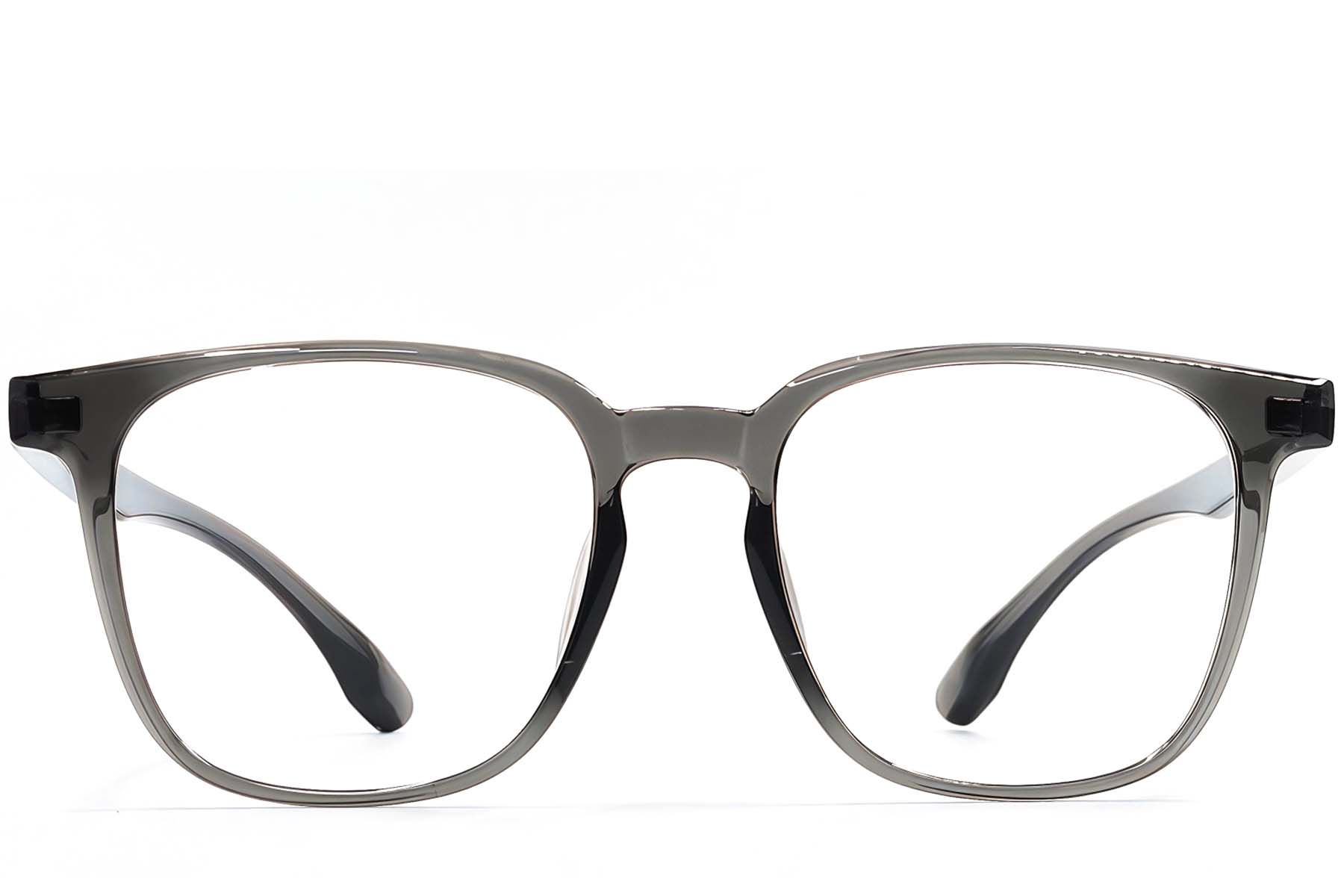 Rechthoekige grijze TR90-bril #BS1924-0282