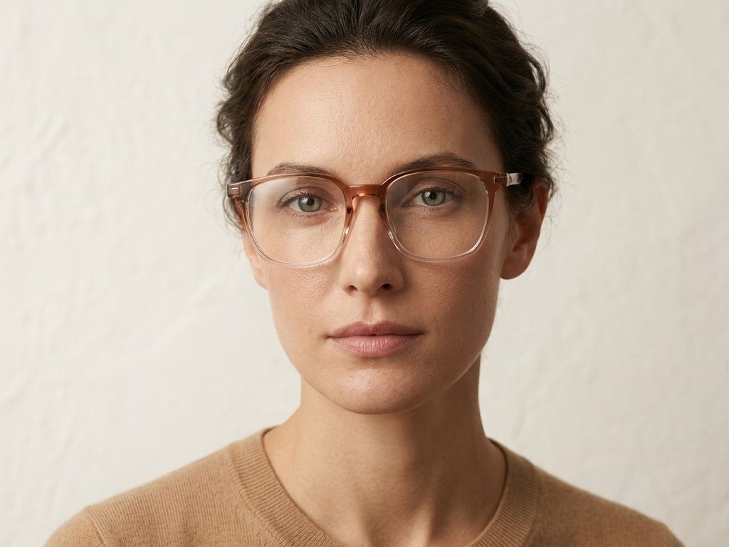 Lunettes rectangulaires marron TR90 #BS1924-0283