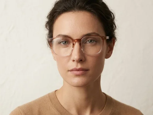 Lunettes rectangulaires marron TR90 #BS1924-0283