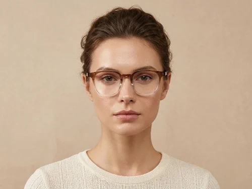 Lunettes rectangulaires marron TR90 #BS1924-0289