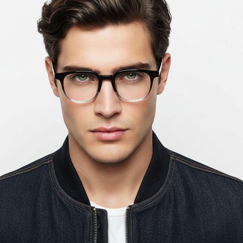 Rectangular Black TR90 Glasses #BS1924-0290