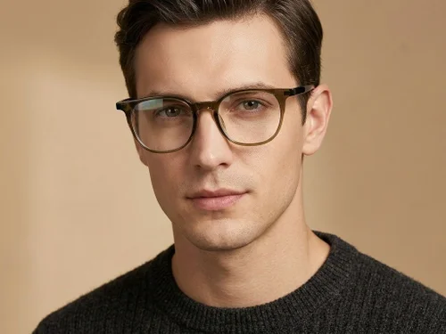 Lunettes ovales vertes TR90 #BS1924-0292