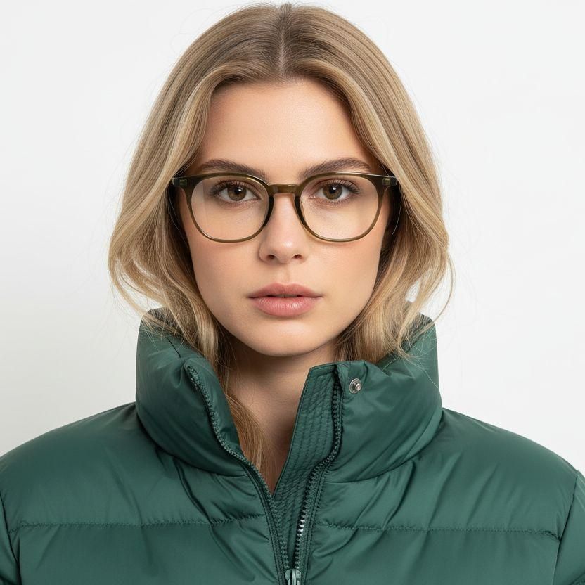 Oval Green TR90 Glasses #BS1924-0292