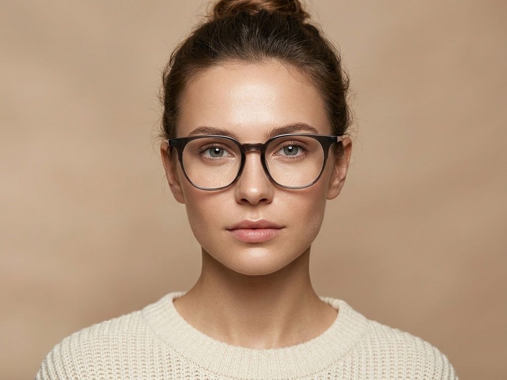 Oval Gray TR90 Glasses #BS1924-0293