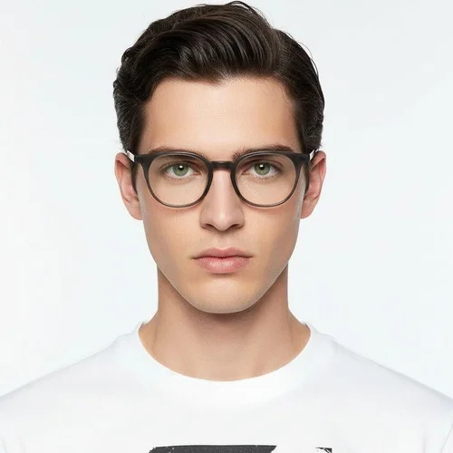 Lunettes ovales marron TR90 #BS1924-0295