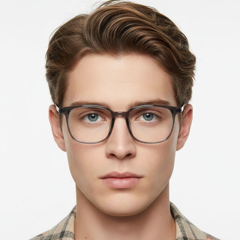 Occhiali rettangolari grigi in TR90 #BS1924-0299